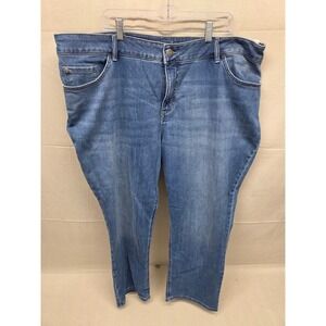 Lee Regular Fit Straight Leg Mid Rise Jeans Medium Wash Blue 24W P 1WMTEW5